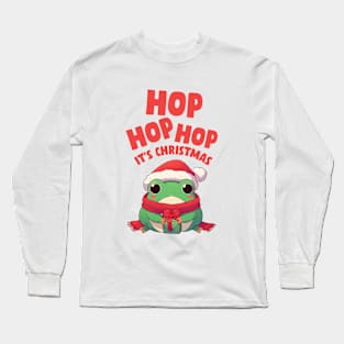 Hop Hop Hop Christmas Frog Long Sleeve T-Shirt